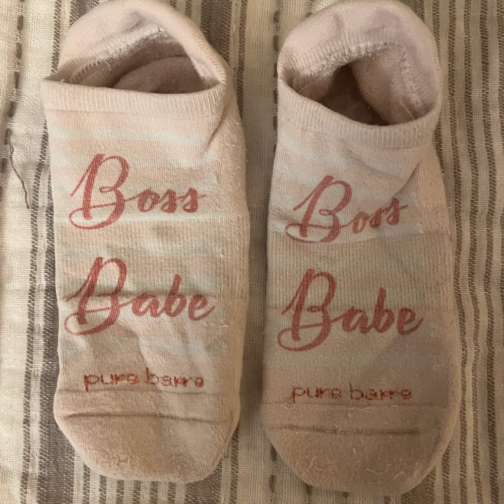 Pure Barre Sticky Boss Babe Socks